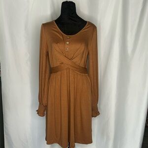 New Women’s Fall dress long sleeve loose flowy comfy dress size Large